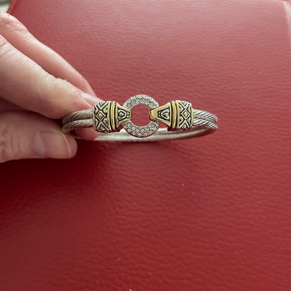 BNWT John Medeiros Antiqua Collection Pavè CZ 18kt Sterling Silver Bracelet.